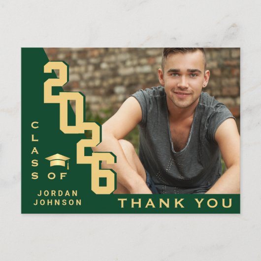 モダンシンプルミニマル卒業 ポストカード (正面)