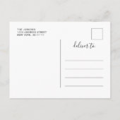 モダンシンプルミニマル卒業 案内ポストカード (裏面)