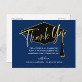 モダンシンプルミニマル卒業 案内ポストカード (正面/裏面)