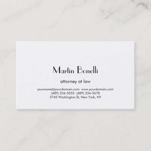 モダンシンプルミニマル書道名刺 名刺 (正面)