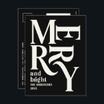 モダンシンプルミニマル海軍ブラック・メリー・クリスマス シーズンポストカード<br><div class="desc">レトロモダンミニマルヴィンテージグラフィックタイポグラフィブラック・メリー・クリスマスホリデーカード。おもしろいのはっきりした休日コレクションの一部。</div>