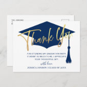 モダンシンプルミニマル海軍卒業式 ポストカード (正面/裏面)