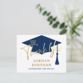 モダンシンプルミニマル海軍卒業式 ポストカード (スタンド正面)