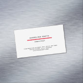 モダンシンプルミニマル白プロフェッショナル マグネット名刺 (インサイチュ)