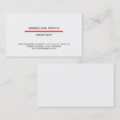 モダンシンプルミニマル白プロフェッショナル 名刺 (正面/裏面)