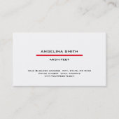モダンシンプルミニマル白プロフェッショナル 名刺 (正面)