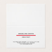 モダンシンプルミニマル白プロフェッショナル 名刺 (外部フラット)