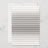 モダンシンプルミニマル白黒結婚の セーブザデート (裏面)