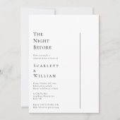 モダンシンプルミニマル結婚の前夜 招待状 (正面)