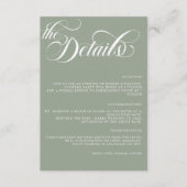 モダンシンプルミニマル結婚ズ詳細エンクロシュル エンクロージャーカード (正面)