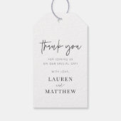 モダンシンプルミニマル結婚リストシック ギフトタグ (裏面)