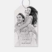 モダンシンプルミニマル結婚リストシック ギフトタグ (裏面)