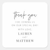 モダンシンプルミニマル結婚リストシック スクエアシール (正面)