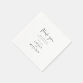 モダンシンプルミニマル結婚リストシック スタンダードカクテルナプキン (角)