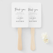 モダンシンプルミニマル結婚リストシック ハンドファン (正面&裏面)