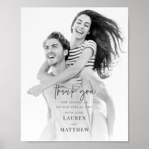 モダンシンプルミニマル結婚リストシック ポスター