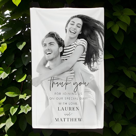 モダンシンプルミニマル結婚リストシック 横断幕