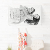 モダンシンプルミニマル結婚リストシック 横断幕 (インサイチュ)