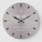 モダンシンプルミニマル結婚周年記念 ラージ壁時計 (正面)