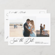 モダンシンプルミニマル結婚式の日付を保存