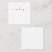 モダンシンプルミニマル署名 ノートカード (正面/裏面)