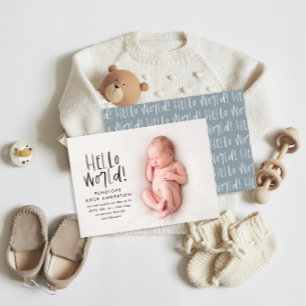 モダンシンプルミニマル誕生 案内状