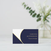 モダンシンプルミニマル透明フォト&ロゴ 名刺 (スタンド正面)