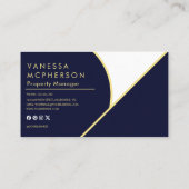 モダンシンプルミニマル透明フォト&ロゴ 名刺 (裏面)