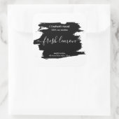 モダンシンプルミニマル醤油キャンドルブラック&ホワイト スクエアシール (バッグ)