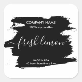 モダンシンプルミニマル醤油キャンドルブラック&ホワイト スクエアシール