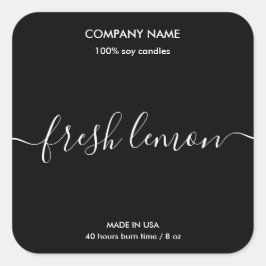 モダンシンプルミニマル醤油キャンドルブラック&ホワイト スクエアシール