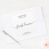 モダンシンプルミニマル醤油キャンドルブラック&ホワイト スクエアシール (封筒)