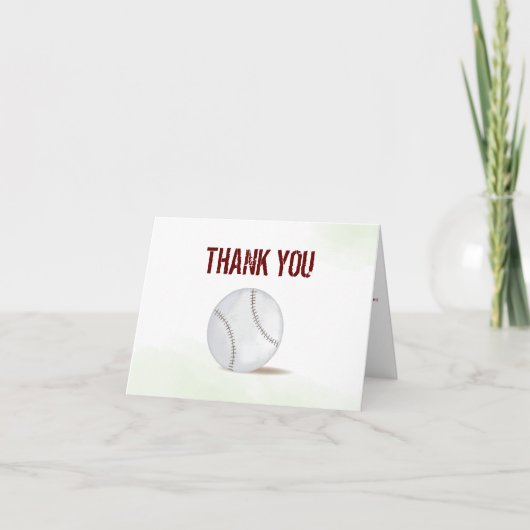 モダンシンプルミニマル野球 サンキューカード (正面)
