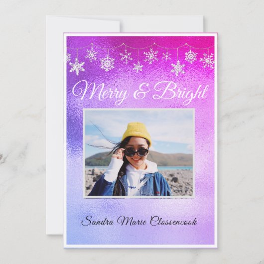 モダンシンプルミニマル金属ピンクと紫 (正面)