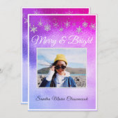 モダンシンプルミニマル金属ピンクと紫 (正面/裏面)