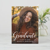 モダンシンプルミニマル2写真卒業パーティー 招待状 (スタンド正面)