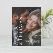 モダンシンプルミニマル2枚エレガント写真 セーブザデート (スタンド正面)