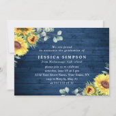 モダンシンプルミニマル3 PHOTO卒業パーティー 招待状 (裏面)