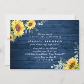 モダンシンプルミニマル3 PHOTO卒業パーティー 招待状 (裏面)