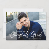 モダンシンプルミニマル3 PHOTO卒業パーティー 招待状 (正面)