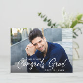 モダンシンプルミニマル3 PHOTO卒業パーティー 招待状 (スタンド正面)