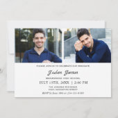 モダンシンプルミニマル3 PHOTO卒業パーティー 招待状 (裏面)