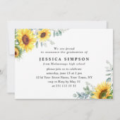 モダンシンプルミニマル3 PHOTO卒業パーティー 招待状 (裏面)