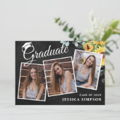 モダンシンプルミニマル3 PHOTO卒業パーティー 招待状 (スタンド正面)