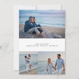 モダンシンプルミニマル4コラージュ写真 セーブザデート