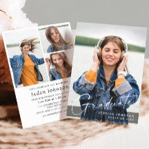 モダンシンプルミニマル4写真卒業パーティー