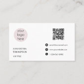 モダンシンプルミニマルBusiness Logo QRコード 名刺 (裏面)