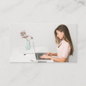 モダンシンプルミニマルBusiness Logo QRコード 名刺 (正面)