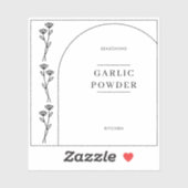 モダンシンプルミニマルKitchen Pantry Jarラベル シール (シート)