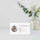 モダンシンプルミニマルQRコードソーシャルメディア 名刺 (スタンド正面)